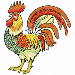 Chickens And Roosters Embroidery Design 11